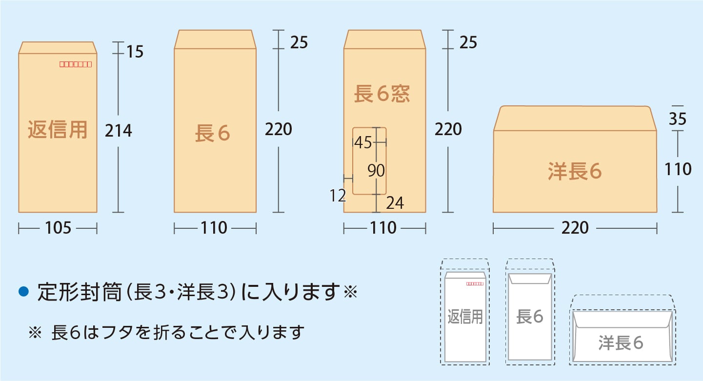 A4判3つ折がピッタリ入ります