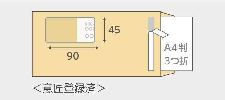 宛名を見ながら封かんできる窓封筒