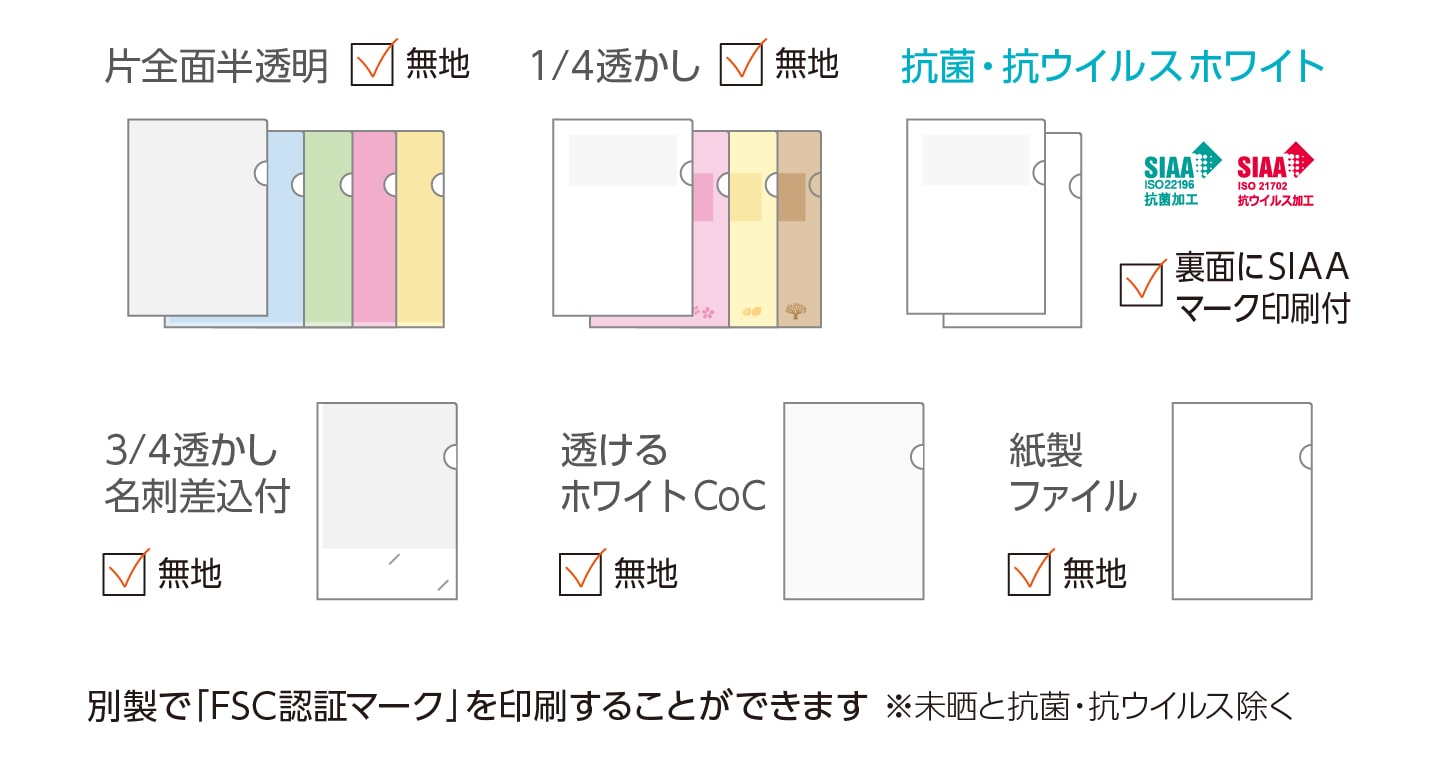 紙製クリアファイル