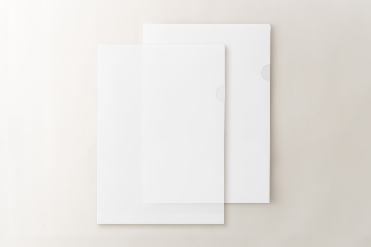 紙製クリアファイル 透けるホワイトCoC