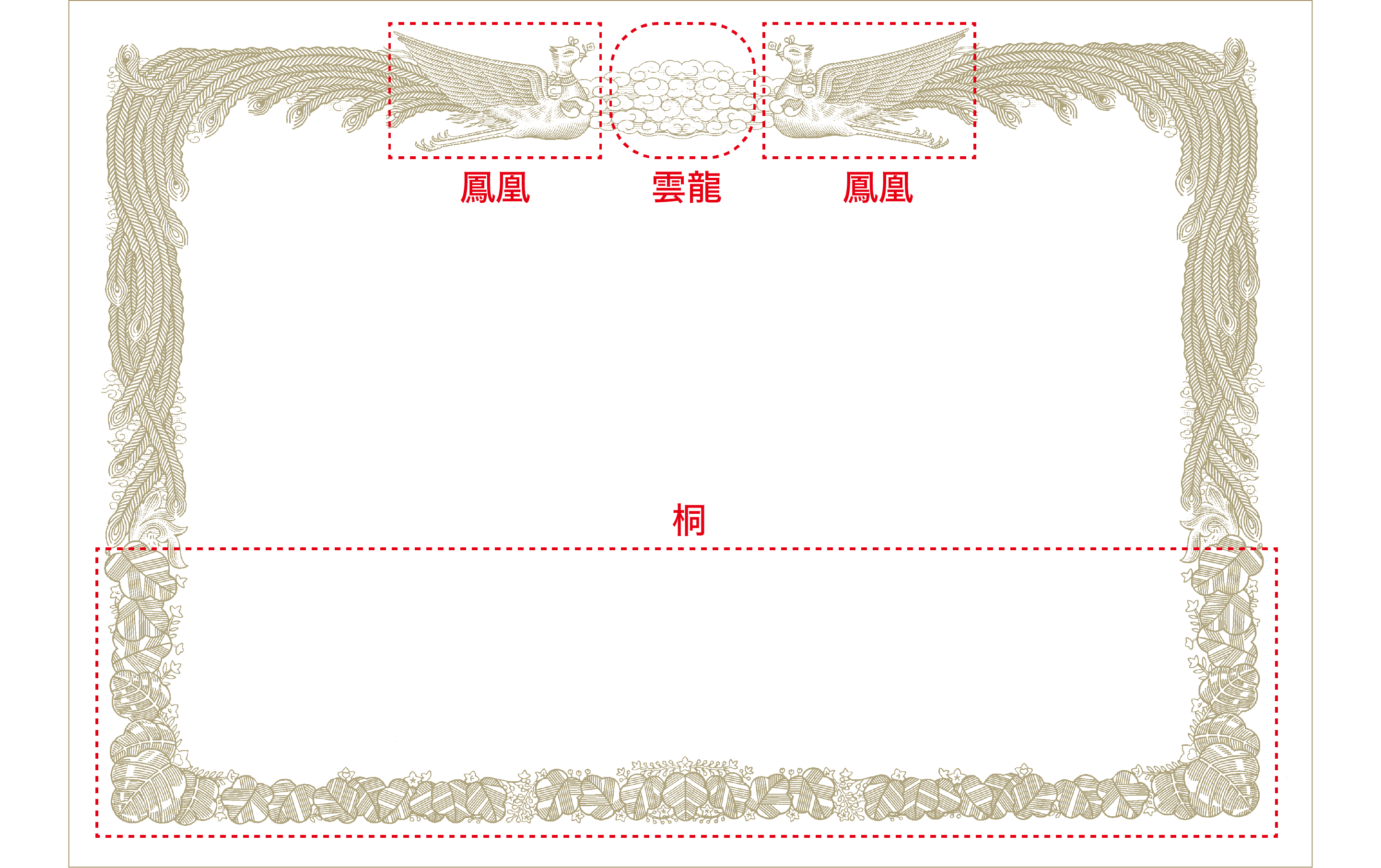 賞状用紙のデザイン構成